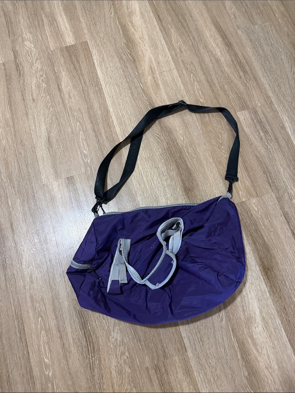 Amazon Purple Travel Duffel Bag with Black Strap